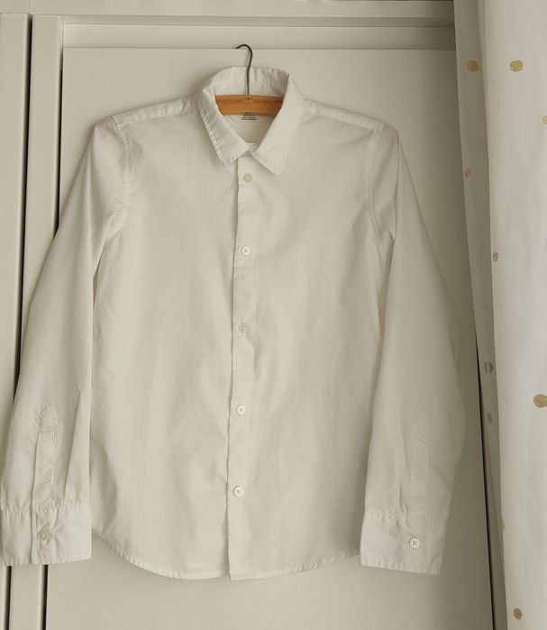 Biała koszula chłopięca H&M, 134