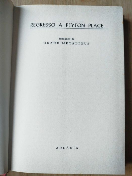 Regresso a Peyton Place de Grace Metalious