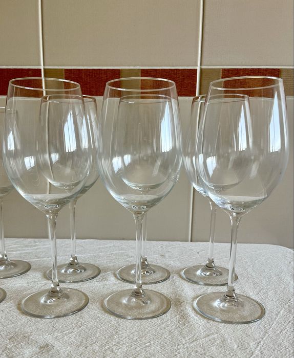 Conjunto de 36 copos com pé NOVOS (vinho, água e champanhe)
