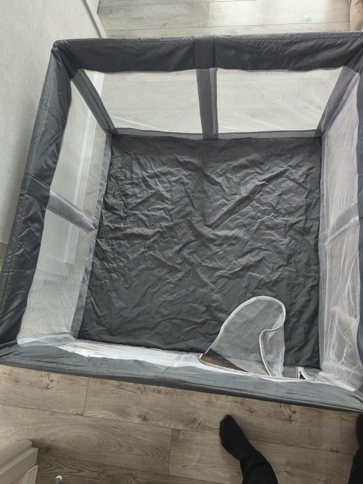 Манеж дитячий складний Homart BP 120х120 см сірий