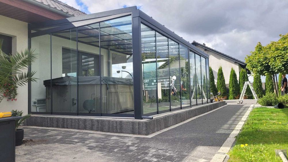 Zabudowa tarasu , ogród zimowy , pergola, , zadaszenie , ogród szklany