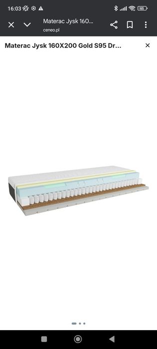 Materac Jysk 160X200 Gold S95 Dreamzone