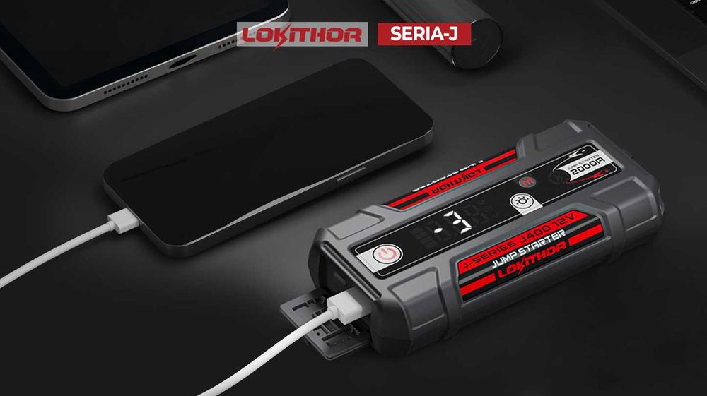 3w1 Jump Starter Booster Rozruch Latarka LED 2000A 12V Lokithor J400
