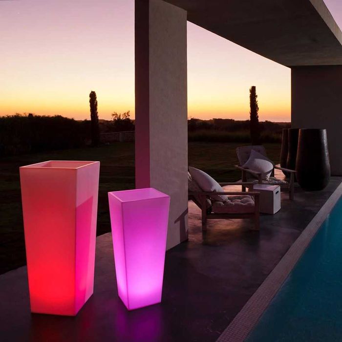 Vasos com iluminação