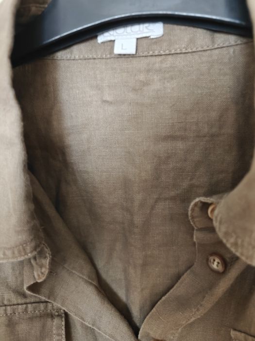 Solar bluzka len khaki nowa i spódnica
