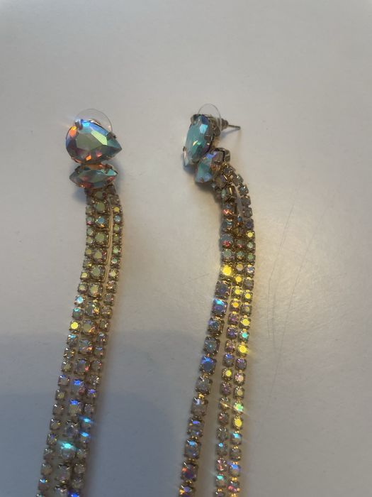 Bardzo dlugie kolczyki nowe 32 cm