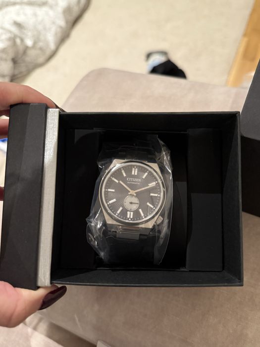 CITIZEN NK5010-01H zegarek meski stalowy skorzany elegancki nowy