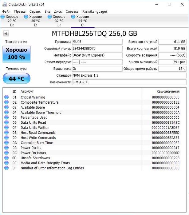 Карман M.2 NVMe + SomnAmbulist 256 Gb NVMe