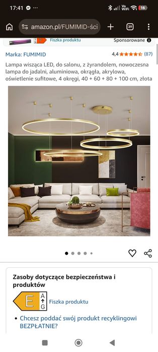 Przepiękna lampa ledowa