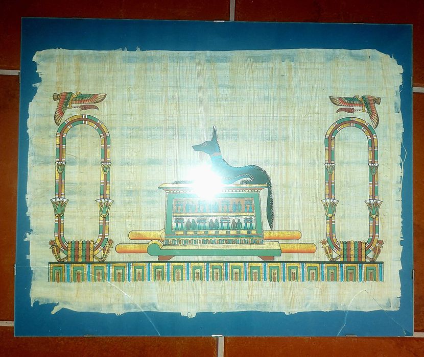 Quadros de papiro emoldurados