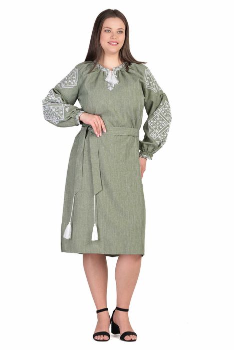 Сукня вишиванка Богдана з льна-габардину