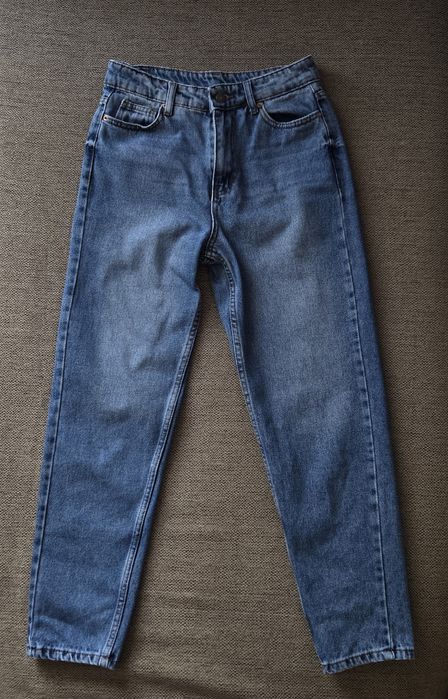 Сині джинси мом (Mom jeans) висока посадка
