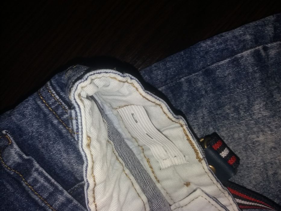 Spodnie jeansowe marmurkowe 122