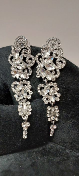 Przepiękne kolczyki cyrkonie ślubne