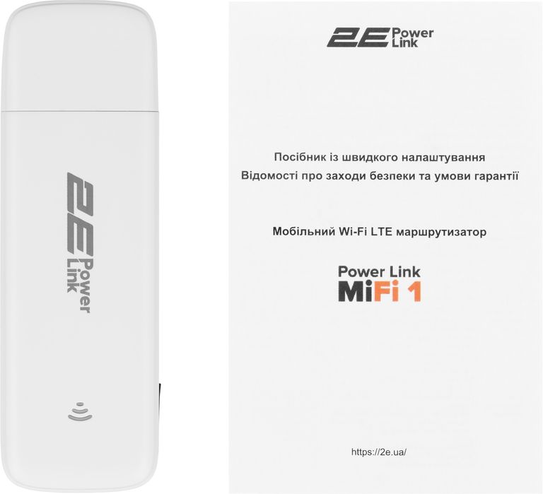 4G USB Wi-Fi-роутер 2E PowerLink WiFi4 / 150Мбіт/с / SIM