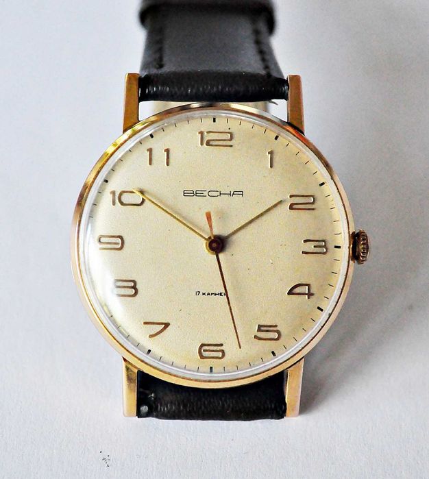 Piękna rzadka złocona męska Wiesna 17 kamieni !