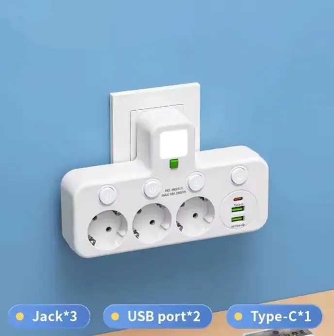 Мережевий фільтр Cargar на 3 розетки