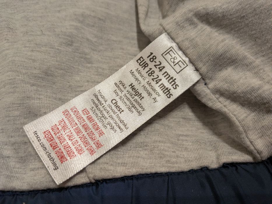 F&F 86 92 kurtka wiosenna jesienna dla chłopca  granatowa z kapturem