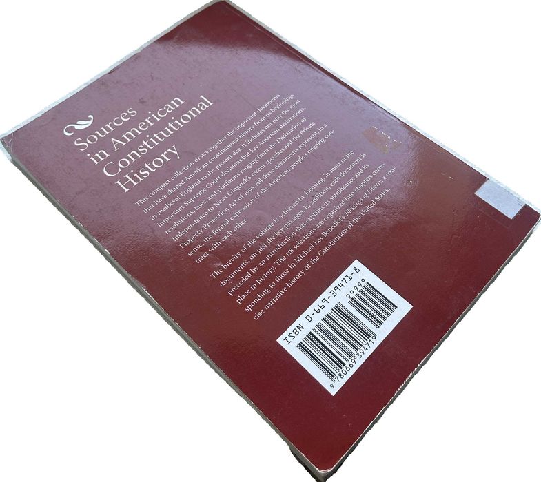 Sources in American Constitutional History Michael Les Benedict