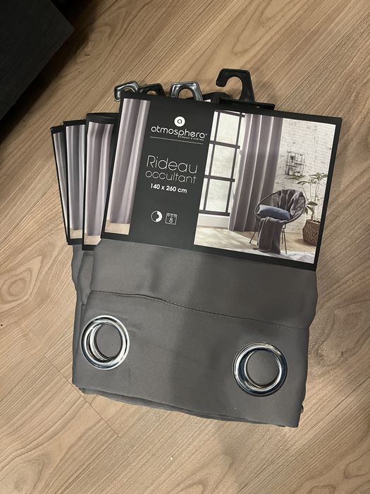 Kit 4 cortinas cinzas opacas com 4 varões ikea Bekrafta