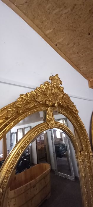 Bardzo duże lustro Barok drewniana rama lustro fazowane