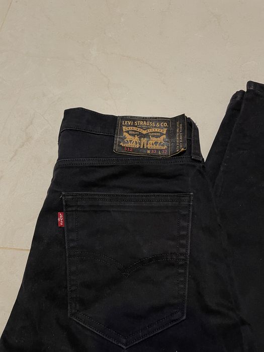 Spodnie Levis 512 W33=43cm L32=102cm czarne eleganckie materiałowe spodnie vintage casual denim y2k