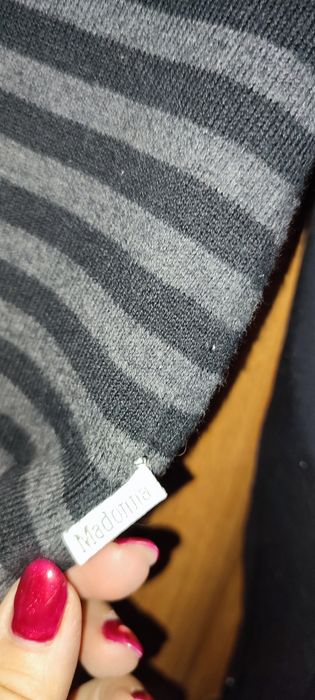 Śliczna czarna bluzka koszulowa jakby z kamizelką Madonna rozm M -L