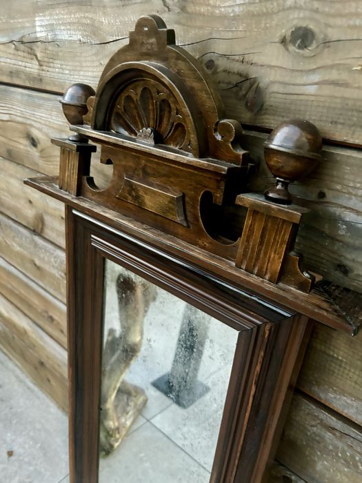 Oryginalne Piękne Dtewniane Antyczne  Lustro Secesja