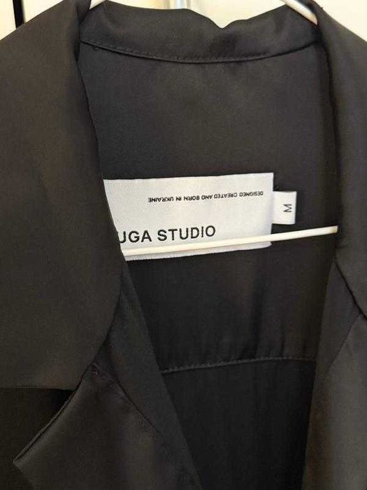 Сатинова чорна сорочка nuga studio