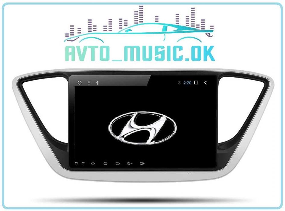 Магнітола Hyundai Accent Android, Qled, USB, GPS, 4G, CarPlay