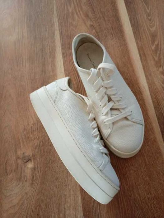 Massimo Dutti białe sneakersy skóra 39