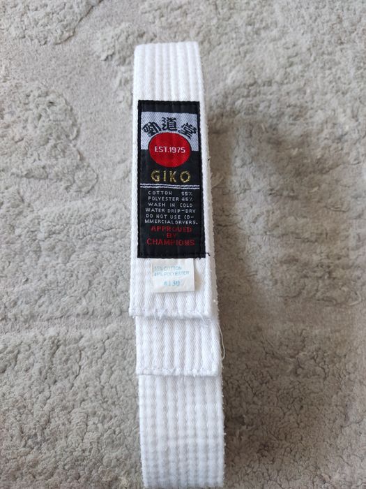 Biały pas do kimona 200cm.