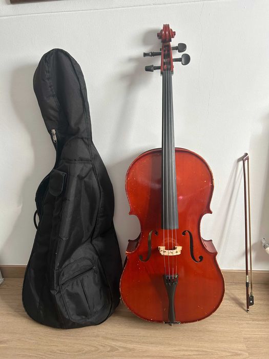 Violoncelo 3/4 incluindo acessórios