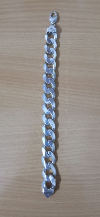 Włoska bransoleta srebrna próba 925 ciężka 89 gram
