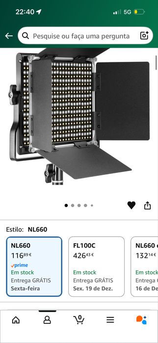 Painel de Luz LED Neewer NL660 + 2 Baterias 6600