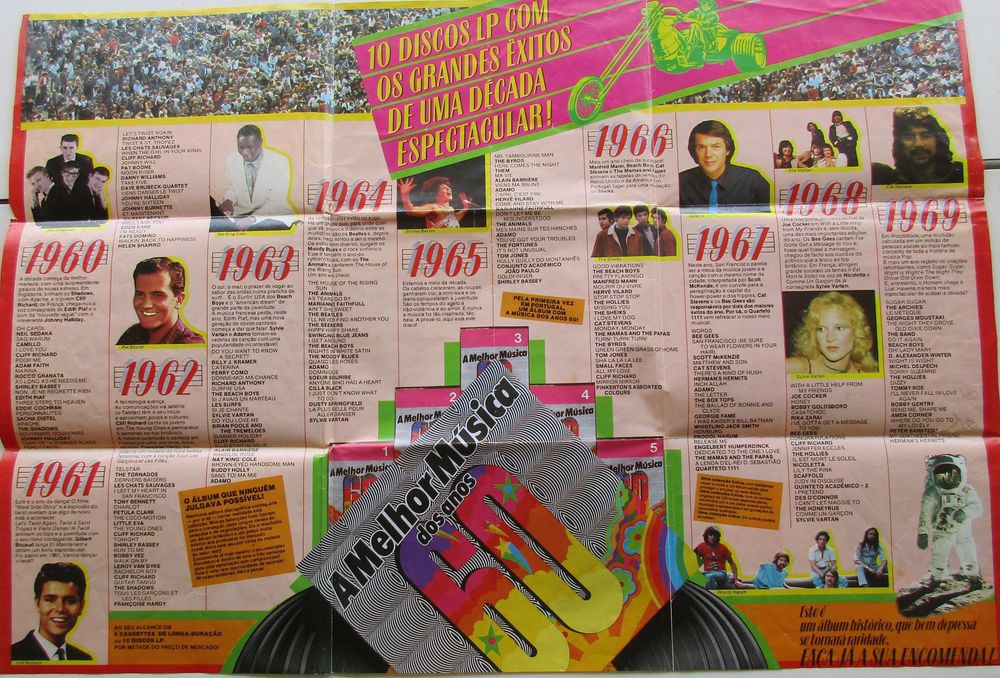 A Melhor Música dos Anos 60 - - - - - - Caixa com 10 X LP Póvoa De