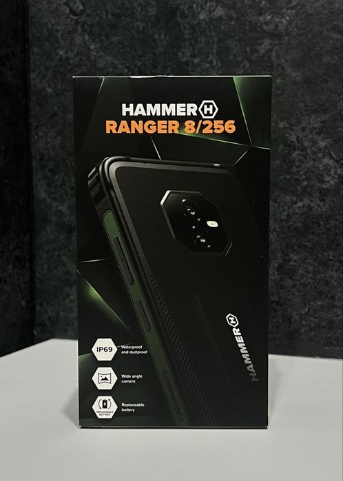 Мобільний телефон Hammer Ranger 8/256GB Black-Green