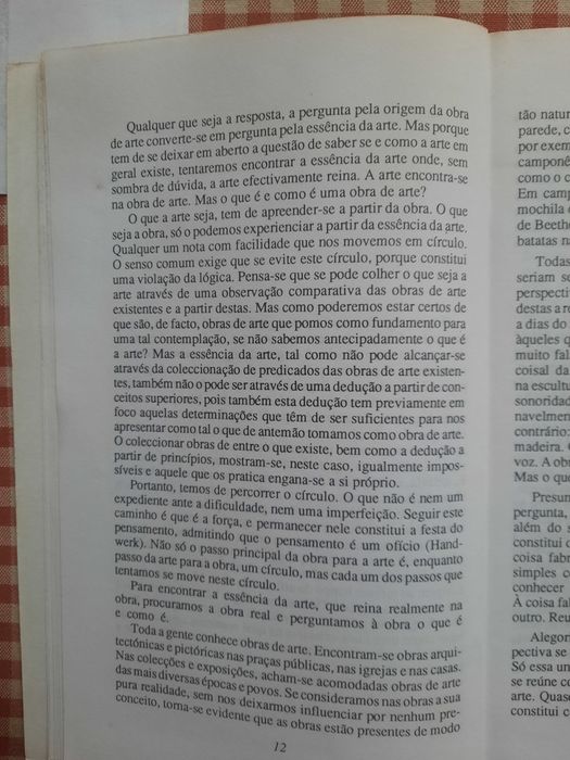 A Origem da Obra de Arte  de M. Heidegger