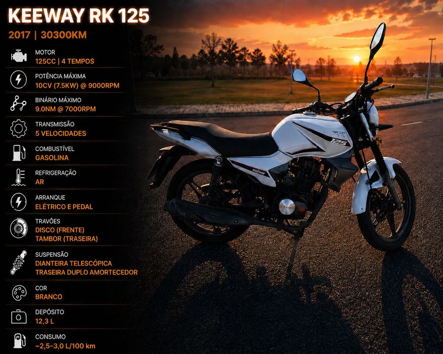Mota RARA KEEWAY RK  2017 30.300KM