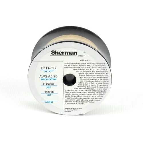 Drut spawalniczy MIG samoosłonowy Sherman K-NGS fi 0,8 mm/ 0,45 kg