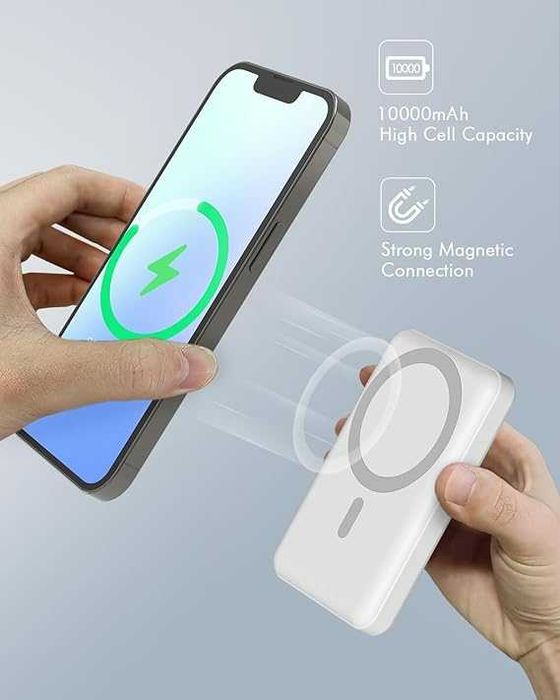 PODORU składany powerbankompatybilny Z MAGSAFE BIAŁY 10000 MAH