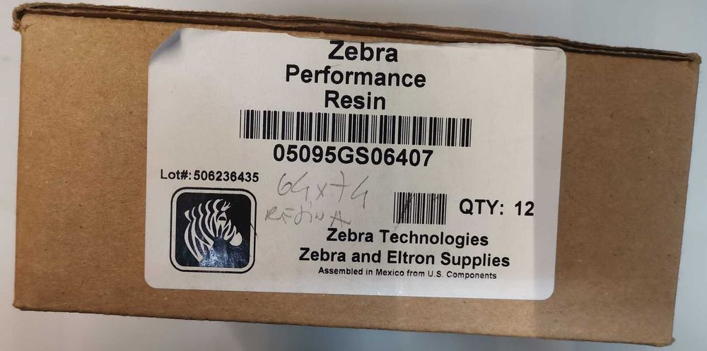 Fitas Zebra Resina (64mm x 74M)