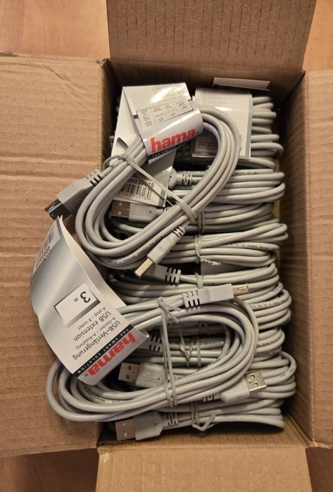 6 szt Kable przedłużające USB o długości 3 metrów