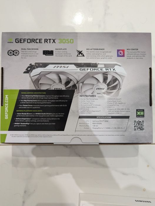 MSI GeForce RTX 3050 Ventus 2X XS White 8G OC