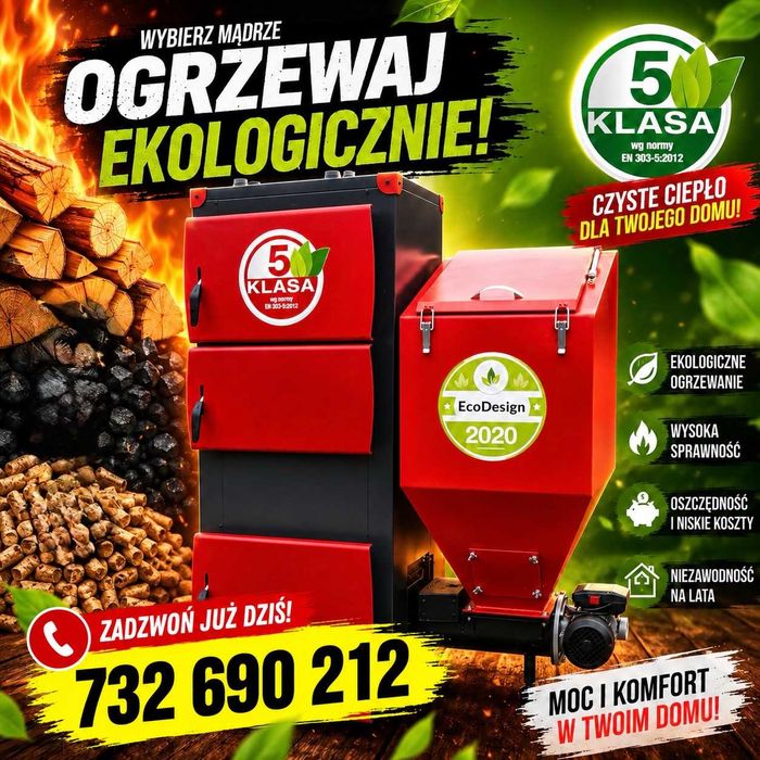 groszek 5KLASA kocioł GRATISY! piec 25KW 180-220m2 dostawa 0zł!