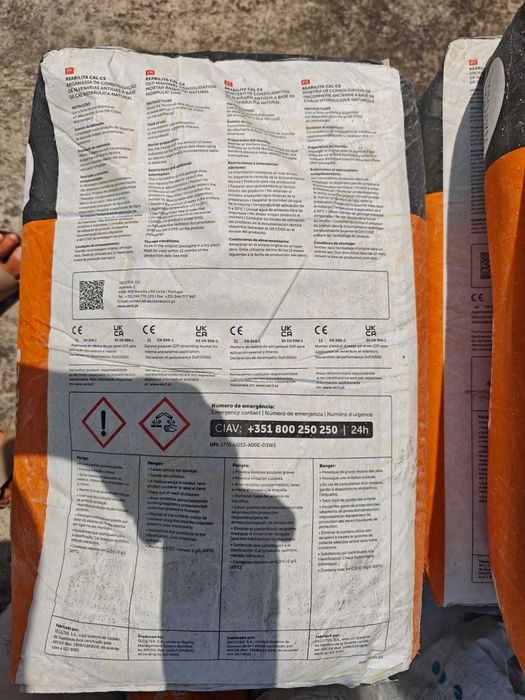 22 sacos Argamassa para reabilitacao SECILTEK REABILITA CAL CS