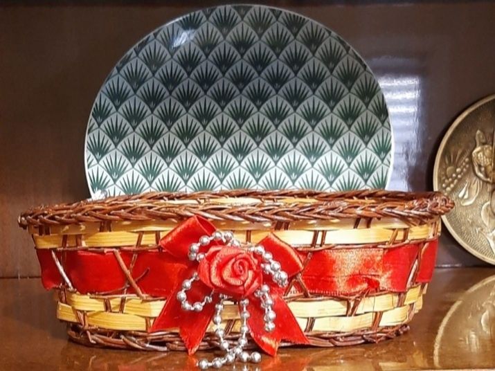 Корзинка соломка Брелок