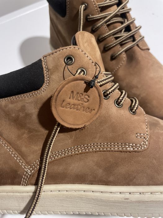 Buty chłopięce, skórzane, jesień/zima, jak nowe, r38, Marks & Spencer