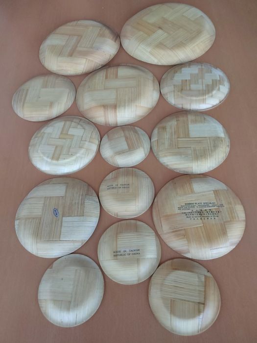 Pratos em bambu de Macau.