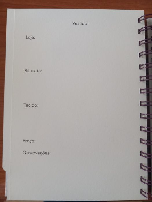 Agenda para planear casamento